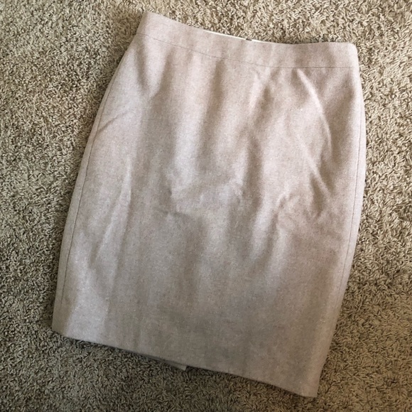 J. CREW The Pencil Skirt Tan Wool Skirt - Picture 3 of 7